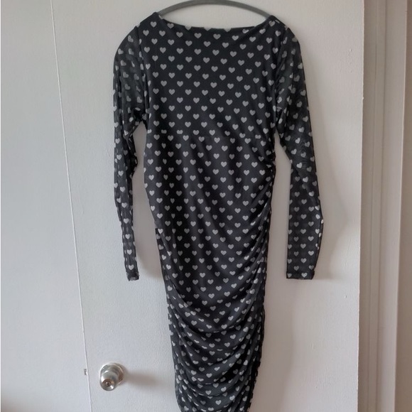 Monki sheer heart midi dress - Picture 4 of 4